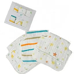 Muslin Baby Burp Cloths | XL 24ââ‚¬Âx13ââ‚¬Â Size | Waterproof | 8-Layers Absorbent & Ultra Soft 100% Premium Cotton | 3-Pack Gift Set | Unisex Design for Infant Boys & Girls | by Little Fawn-image-36