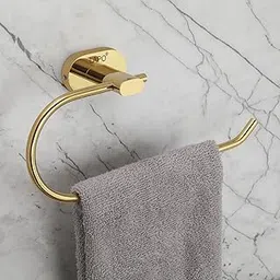 LAPO 304 Stainless Steel Towel Holder & Ring - Towel Stand- Durable, Rust-Resistant, Wall-Mounted for Bathroom | Kitchen | Wash Area, PVD Gold Finish - Pack of 1 pc (kik Series)-picture-19