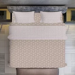 Kwality Dreams AC Comforter Double Bed Super Soft Cotton with 2 Pillow Covers and 1 Bed Sheet, Fibre Filling King Size Blanket 110 GSM, 90x100 inch Light Grey & Green-image-25