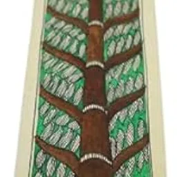 Handcrafted Madhubani Wall Hanging – Traditional Indian Folk Art on Fabric with Sun and Bird Design-picture-38