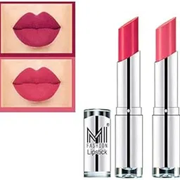 MI FASHION Velvet Delight: Soft Creamy Matte Lipsticks Duo-Intense Color For Lasting Beauty 3.5g (Magenta, Light Carmine Pink) Pack Of 2-picture-25