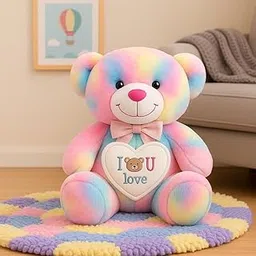 Softie Standing Rainbow Lovable Huggable Cute Teddy Bear | 40 CM | Soft Toy for Boys and Girls, Kids | Super Soft and Safe| Ideal for Gifting | Baby Shower, Birthday | Valentine Gift (Multicolor)-picture-29