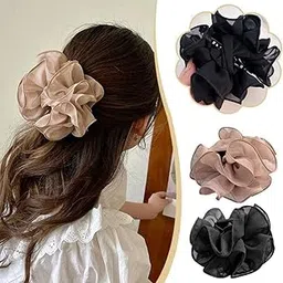Melodio 2 Pieces Chiffon Hair Clips Temperament Tulle Large Clips Fashionable Ladies Girls Jewelry Hair Accessories-picture-22