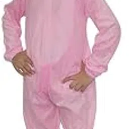 Kaku Fancy Dresses Fleece Pig Farm Animal Costume For Kids - Pink, 7-8 Years | Animal Fancy Dress For Boys & Girls-image-60