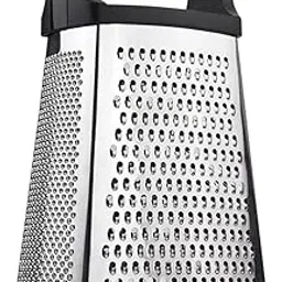 CELEORIS Professional Cheese Grater - Stainless Steel, XL Size, 4 Sides - Perfect Box Grater for Parmesan Cheese, Vegetables, Ginger - Dishwasher Safe (Black)-picture-23