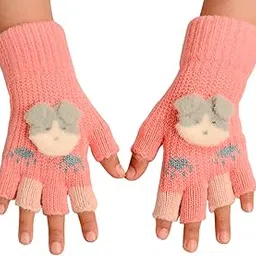 dressify Girl's I Boy's (Fingure Cut) Soft & Cozy Premium Winter Warm Hand Gloves Beige Color fit for 6-12 Years - Pack of 1 Pair-picture-36