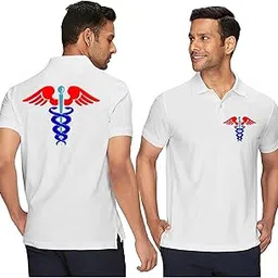 print bharat Men's Doctor Polo T-Shirt White Polyster t-Shirts Men and Women-picture-21