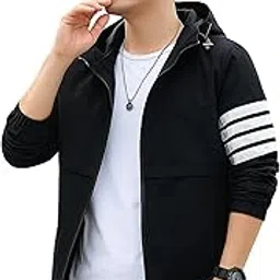 image of "anisom" Men’s Jacket with Full Sleeves Front Zipper and Hoodie Design For Casual Wear-picture-31