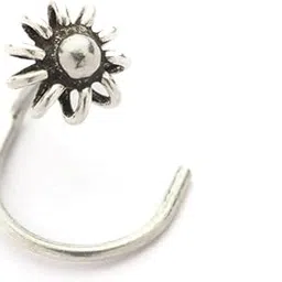 gargi by p.n. gadgil and sons | 925 Sterling Silver | Solar Flare Pure Silver Nose Pin | For Pierced Nose | With Certificate of Authenticity and 925 Stamp-picture-22