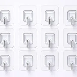 Balaji Arts and Gallery Adhesive Wall Hooks | Self-Adhesive Hangers | Heavy Load 5 kg Capacity | Waterproof & Reusable | White | Pack of 12-image-16