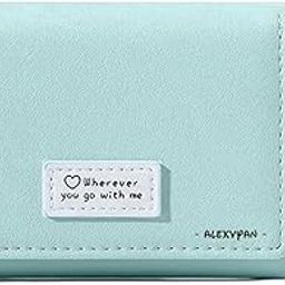 alexvyan Compact Tri-fold Wallet PU Leather, Women's Purse Wallet Organizer Female Hand Clutch Women/Ladies/Girls Wallets Credit Card Holder - Sea Green-picture-37