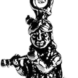 rudracraft 925 silver jewelry RUDRA CRAFT Sterling Silver (92.5% purity) God Krishna Pendant - Beautiful Krishna Playing Flute Crossing Legs Banke Bihari Pose| God Pendant for Men & Women-picture-46