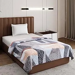 Monte Carlo Brown Printed Single Bed 240 GSM Ac Blanket (Width 160 CM, Length 220 CM) - 1-picture-12