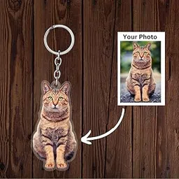 the cool vibe store Personalized Pet Photo Acrylic Keychain – Custom Keychain with Dog or Cat Photo – Unique Gift for Pet Lovers-picture-29