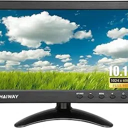 Haiway 10.1 inch CCTV Security Surveillance Monitor with Remote Controller 1024x600 Resolution Video Display Support HDMI Input 16:9 Built-in Dual Speakers PC/BNC/VGA/AV/HDMI/USB-picture-52