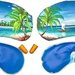 Samtrish Sleep Mask for Women & Men – 100% Light Blocking, Comfortable Eye Mask for Travel & Bedtime Eye Mask with Cold Gel & Earplugs – Relaxation & Sleep Aid Kit | Pack of 2-picture-29