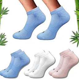 ecosync Premium Bamboo Unisex Socks - Low Cut (Set of 3: Navy + Olive + Sky Blue) | 88% Bamboo Fabric, Anti-Bacterial,Soft.-picture-20