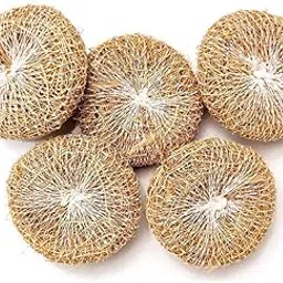Scrub Natural Loofah Pad-Handmade Ayurvedic Kerala Ramacham Scrubber Made Of Khus Roots-Skin Exfoliating Organic Round Shower Loofah & Bath Sponge-Vegan Body Brush (Pack Of 5)-picture-12