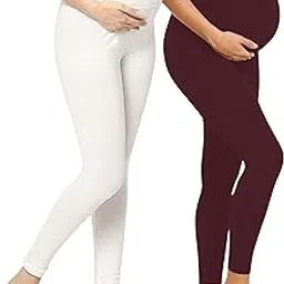 litelooks clothing Women's Cotton Lycra Over Belly Maternity Leggings - Comfortable, Seam-Free, High Waist Support, Stretchable Pregnancy Pants for Pre & Post Pregnancy-picture-21