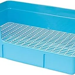 Rabbit Litter Pan Pee Pan Tray Corner Toilet Box for Guinea Pig Ferrets Rats Blue-picture-19