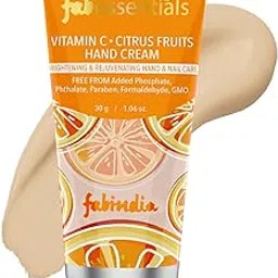 Fabessentials Vitamin C Citrus Fruits Hand Cream - 30gm | Hand Cream for Women & Men | Hand Moisturizer | Hand Cream for Dry and Rough Hands | For Brightening, Moisturising & Nourishing Hand & Nails-image-7