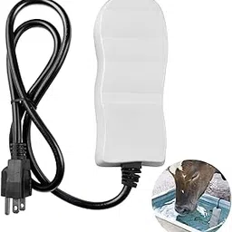 Wedigout 250Watt Submersible Water Heater, Utility De-Icer for Farm Livestock in Winter, Cuboid Aluminum Pond Heater for Multiple Using:Cow/Chicken/Horse, Non-Conductive and Anti-Rust(1Pack-White)-picture-35