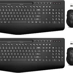 SABLUTE Wireless Keyboard and Mouse, Wrist Rest, Phone Holder, 2.4G Lag-Free Ergonomic Keyboards Mouse Combo, Silent Keyboard Cordless Set for Computer, Laptop, Windows (2 Pack)-picture-40