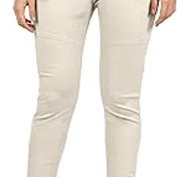 mehrang Women's Elastic Waist Cotton Pants, Navy Blue, Ankle Length, Slim Fit-picture-38