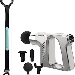 Lifelong Massage Gun - Full Body Massager - Percussion Gun Machine with Threaded Belt for Deep Tissue Muscle Massage of Back, Neck, Shoulder, Hand, Foot & Leg for Pain Relief-Rechargeable & Daily use-image-8