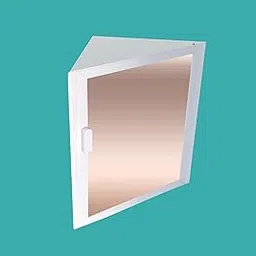 WINACO Corner 3mm White Acrylic (13.75" x 9.75" x 16") Bathroom/Wash Basin/Cosmetic/Groming Kit/Wall Mount Bathroom Storage Mirror Cabinet/Grooming Kit Organiser-picture-42