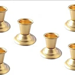 Candle Stand - Candle Holder - (Set of 6) 4 x 5 cm Golden Candle Stick Holder for Home Decoration.-picture-20
