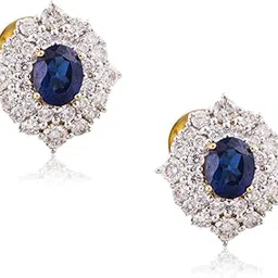 18k Yellow Gold and Diamond Hoop Earrings-image-1