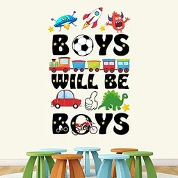 Boys Will Be Boys Wall Sticker (PVC Vinyl - 50cm X 70 cm)-picture-32