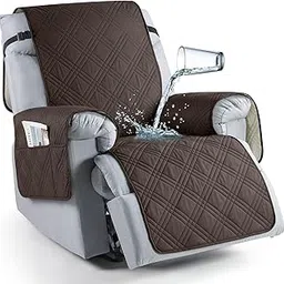 TAOCOCO Polyester 100% Waterproof Recliner Chair Cover, Non Slip Recliner Covers For Recliner Chair With Pocket, Washable Reclining Chair Cover Furniture Protector For Kids, Pets (Coffee)-picture-12