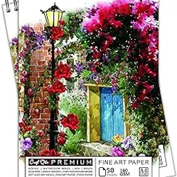 Craft Qila Art Spring (50 Sheets, 100 Pages) A4 Sketchbook | Top Spiral-Bound Sketchpad for Artists | Professional Grade Drawing and Sketchbook - Pack of 2 image 1