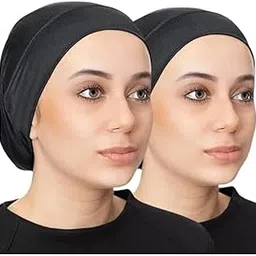 Women Hijab Undercap Hijab Scarf For Muslim Women Under Scarf Hijab Cap Solid Colour Hijab Tube Unisex Stretch Dreadlocks Tube Neck Gaiter & Neck Warmern Bandana-image-25