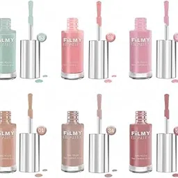 FILMY BEAUTY Nude Nail Polish | Natural and Skin‑Tone Shades | Glossy Quick‑Dry Finish | Long‑Lasting Chip‑Resistant (6 ml Each,Set of 6)-picture-38