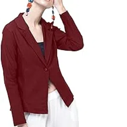 hrikshika fashion HIRIKSHIKA Fashion Full Sleeve Regular Fit Solid Women Cotton Blazer-picture-43