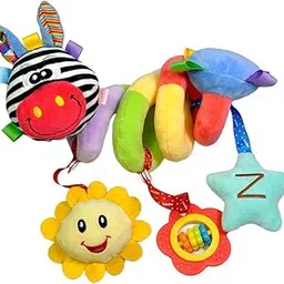 Newborn Baby Infant Toy Cute Deer Stroller Soft Plush Hanging Bed Spiral Toy|1 Piece Baby Stroller Crib Toy|Developmental Baby Toys| Toys for Baby |Baby-image-5