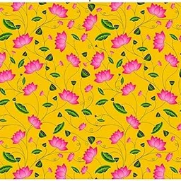 Pooja Backdrop Cloth for Decorations Flower Background Decoration Cloth Size : (8 x 10) feet (Yellow Lotus 8x10 feet_1) Background Decoration Cloth-picture-21