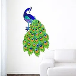 Decal O Decal Beautiful Peacock Self Adhesive Sticker-picture-45