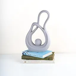 Basera Eon Loop Abstract Sculpture | Modern Art Decorative Showpiece for Home & Office Décor | Designer Resin Figurine for Living Room, Center Table, Shelves & Interiors | Elegant Art Object Gift Item-image-56