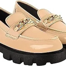 strasse paris Amazing Design Smart Casual Chain Detailed Loafers for Women & Girls-picture-26