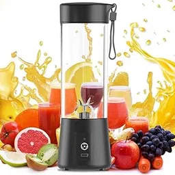 gadget wings Portable 6-Blade Juicer Blender with built-in Jar, Juice Mixer Bottle,Fruit Juice Machine,USB Rechargeable Personal Size Juicer Grinder for Juices, Protein & Milk Shakes | Blue-picture-29