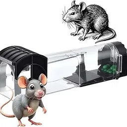 Rat Trap Cage for House Garden Patio, 32 cm Humane Mouse Trap Enlarged No Kill Reusable Catch and Release Smart Rat Catcher Trap for Home, Rodent Trap for Mice, Pets, Rodents-picture-18