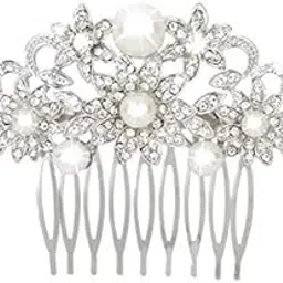 vogue hair accessories Golden And White Pearl Comb Hair Clip For Women-picture-19