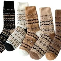 urbansocks Retro Edition Thick & Warm Terry Cotton Socks Winter Thermal Soft Cozy Plush Stretchable (pack of 5)-picture-50