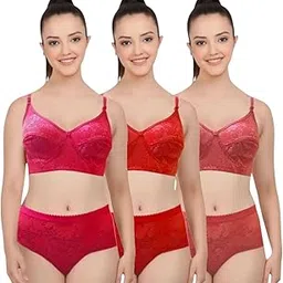 life style section Comfortable Daily Bra Panty Set | Cotton Blend | Glossy Multicolor Solid | Padded Bralette | High Rise Hipster | Full Coverage Fit-picture-34