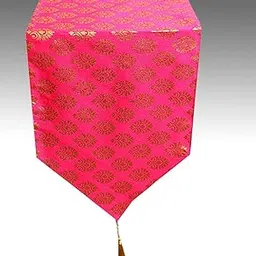 Pink parrot- Dupian Silk Multi Colour Table Runner 12x70 inch.-picture-29