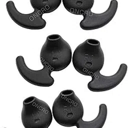 ONCRO® 6PCS Headphones Ear Buds Pads Tips hooks eartips Earpads Earhooks Earbuds Soft Rubber Buds Sports Compatible for Galaxy Samsung Level U Active S6 S6 Edge S7 S7edge Headset 3 Pairs-image-3